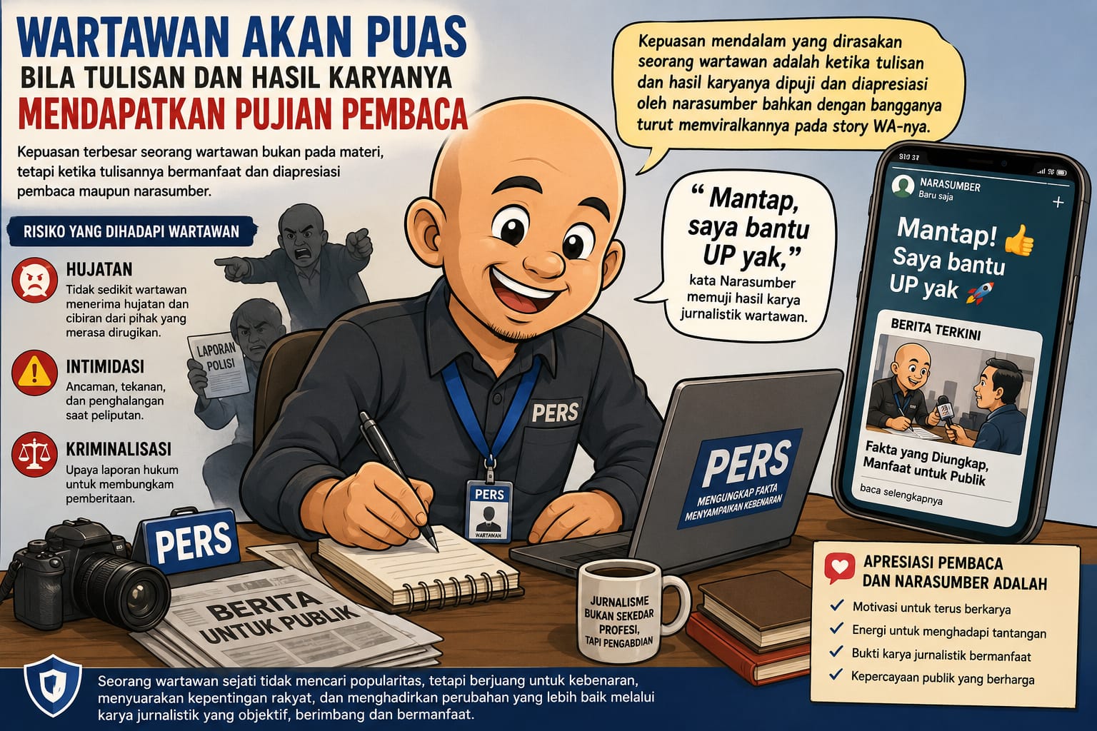 Wartawan dan Kepuasan dari Sebuah Apresiasi Narasumber Serta Pembaca Karya Jurnalistik*