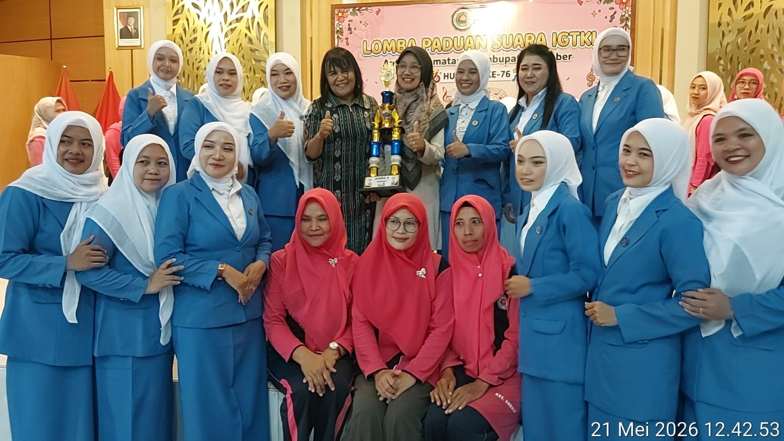 Sambut HUT Ke-76, Ratusan Guru TK Ikuti Lomba Paduan Suara IGTKI Kabupaten Jember