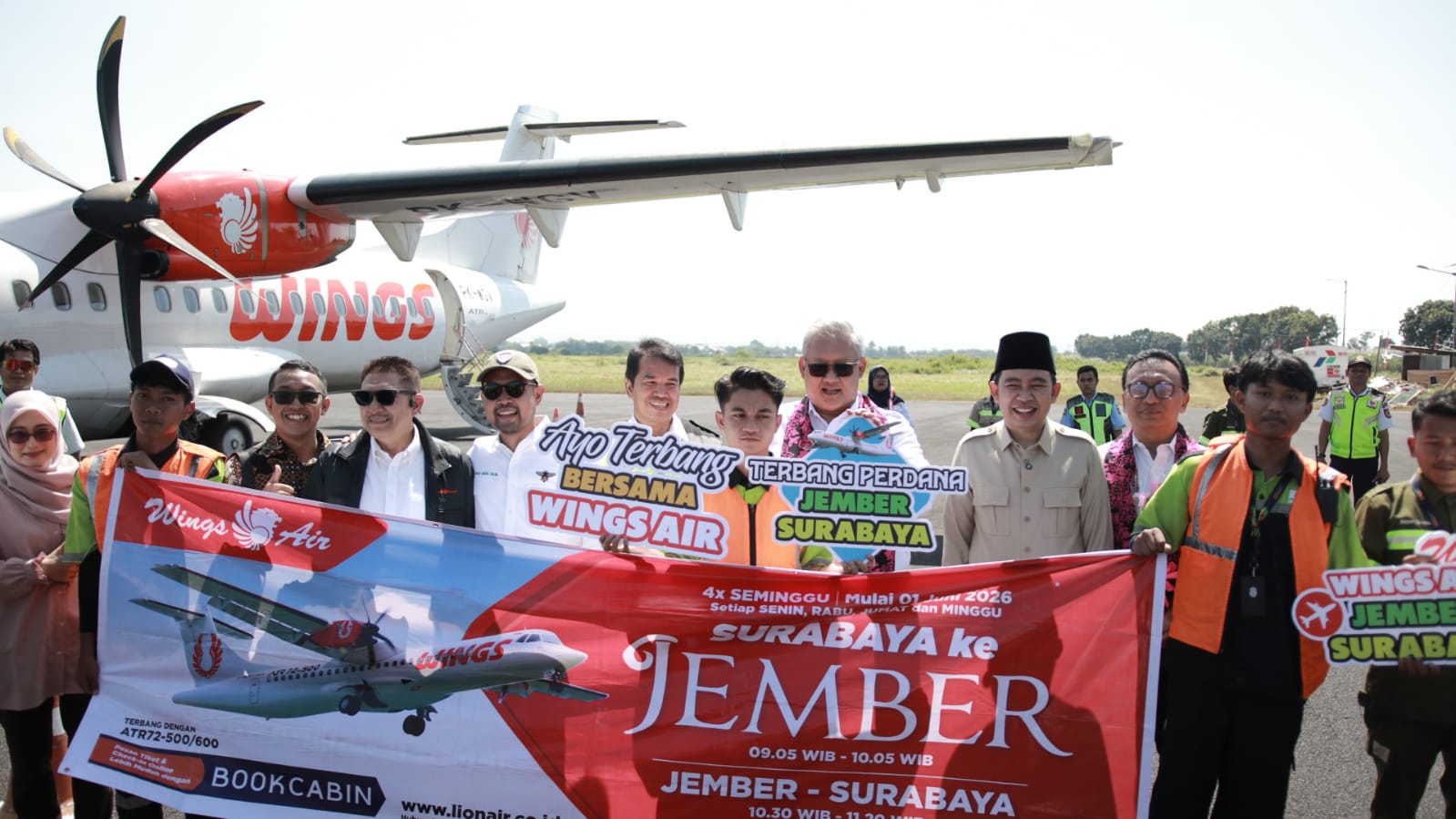 Gus Fawait Launching Penerbangan Perdana Jember Surabaya